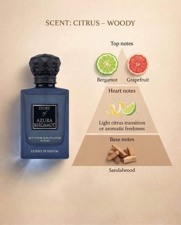 AZURA BERGAMOT EXTRAIT DE PARFUM FOR MEN spray 3.4oz / 100ML