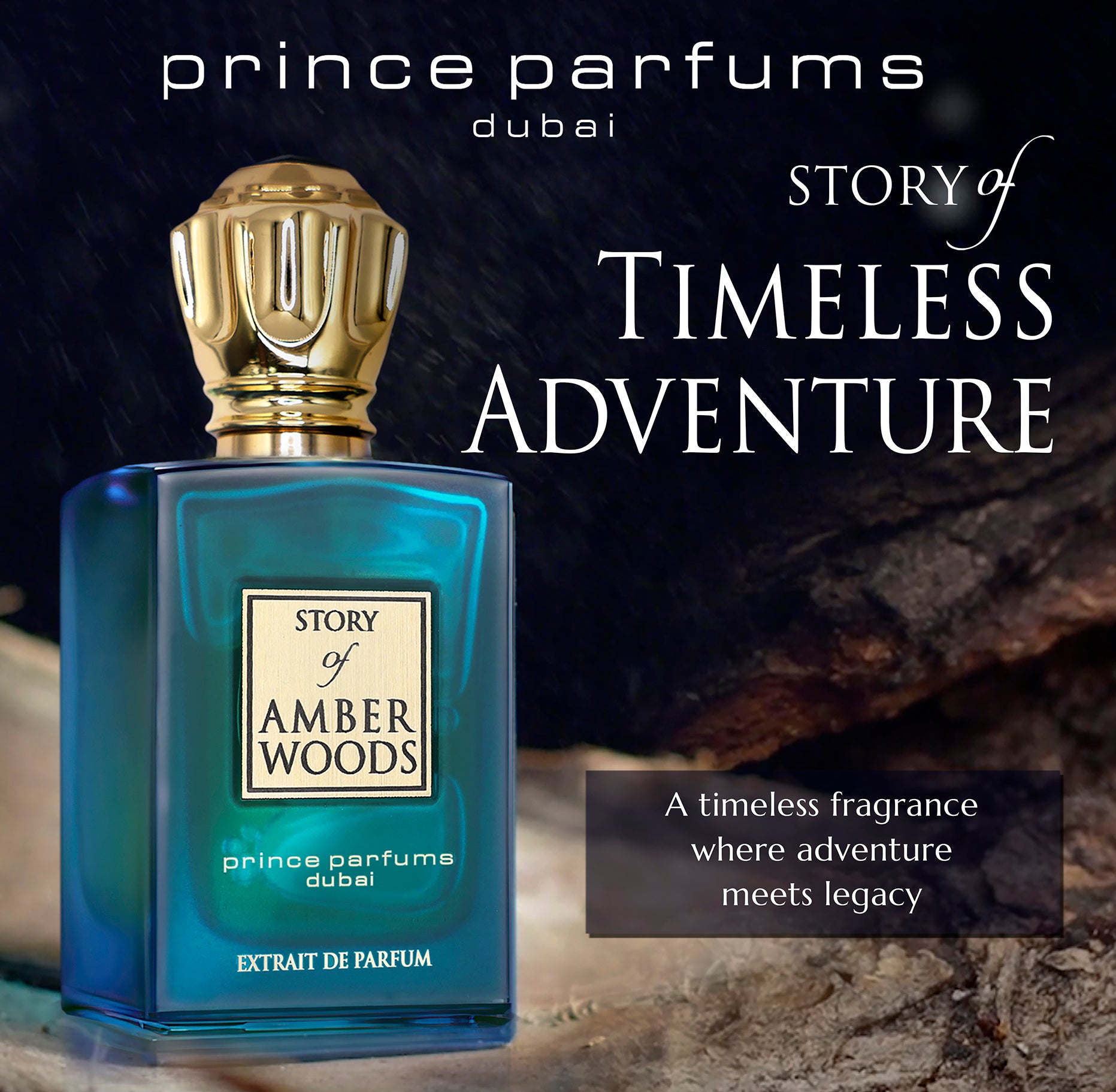 Amber Woods 100ml/3.4oz Mens Extrait de Parfum - Prince Parfums Dubai