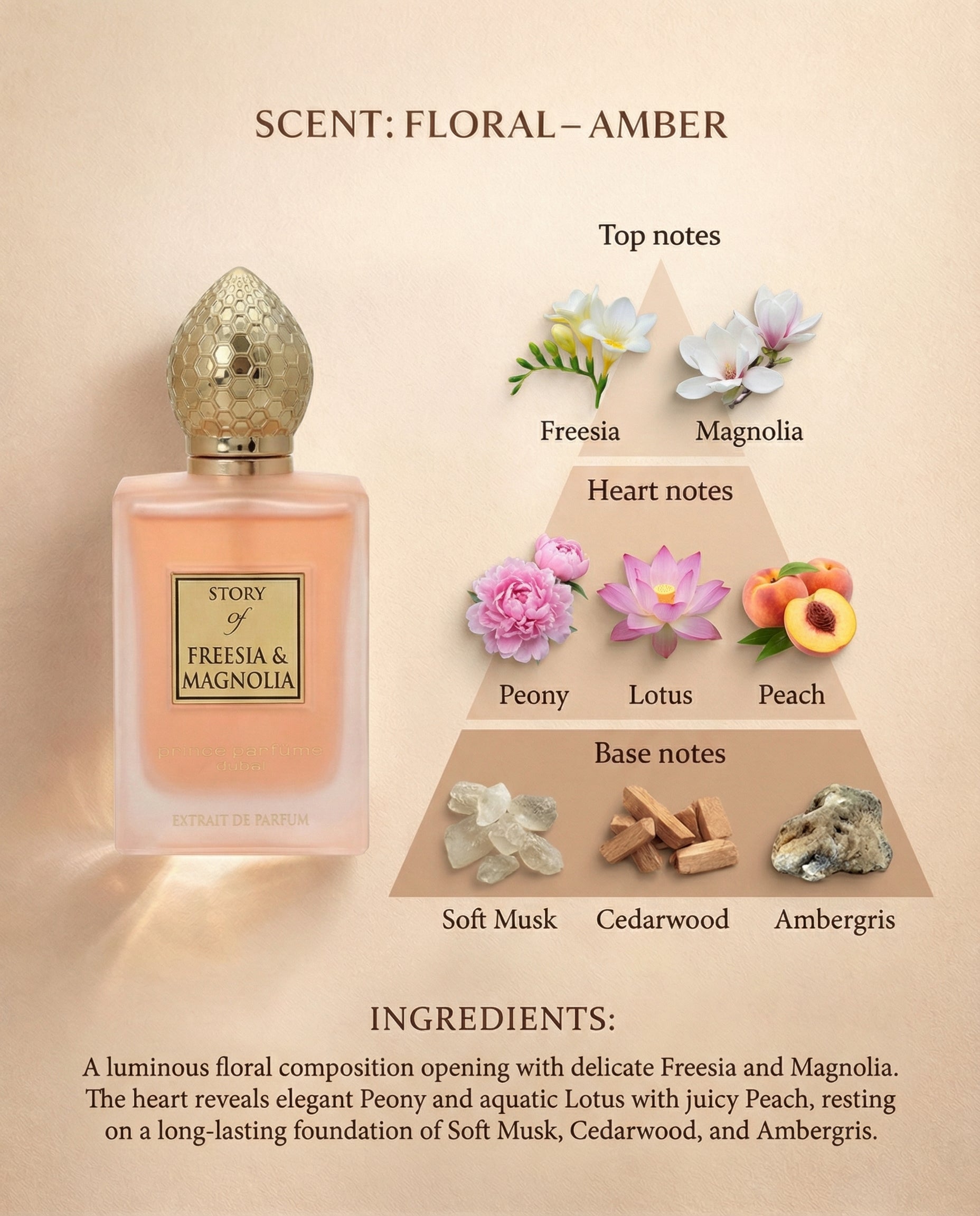 FREESIA MAGNOLIA EXTRAIT DE PARFUM FOR WOMEN spray 3.4oz / 100ML